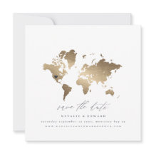 Invitación del mapa del mundo de las acuarelas dor