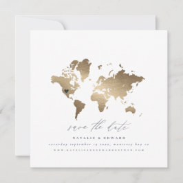 Invitación del mapa del mundo de las acuarelas dor