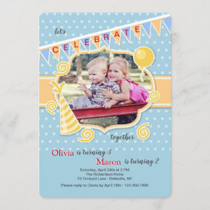 Invitación del marco de la foto de la celebración