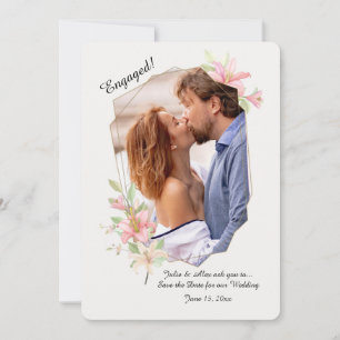 Invitación del marco fotográfico de Summer Lilies