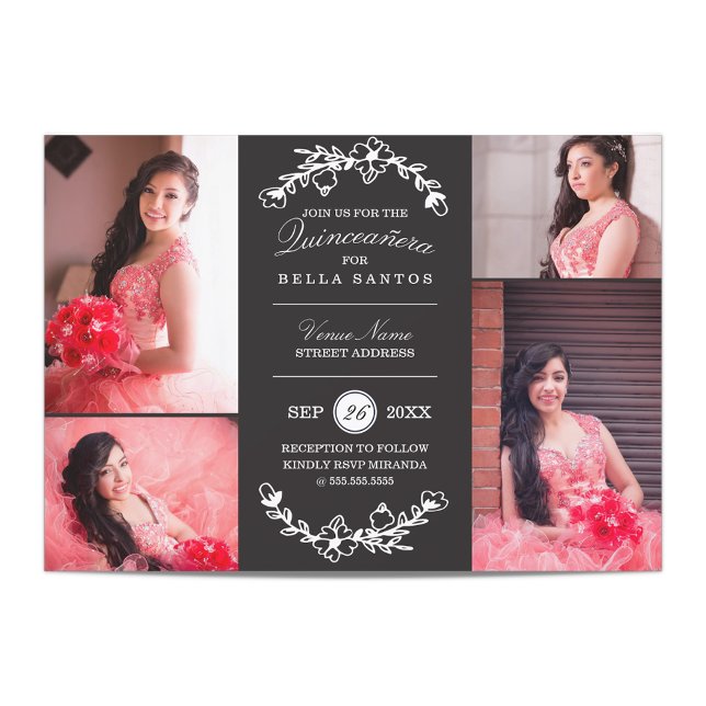 Invitación del Midnight Garden Quinceañera (Subido por el creador)