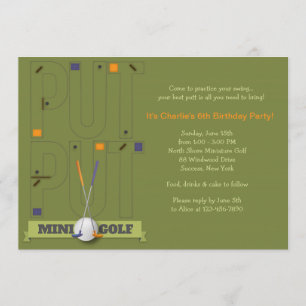 Invitación del minigolf