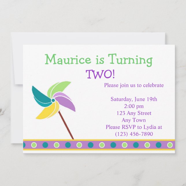 Invitación del molino azul (Anverso)