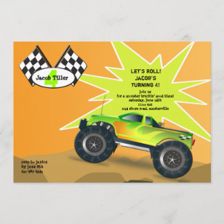 Invitación del monster truck