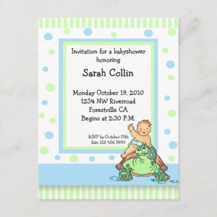 Invitación del muchacho azul de Baby Shower de la
