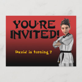 Invitación del muchacho de TKD
