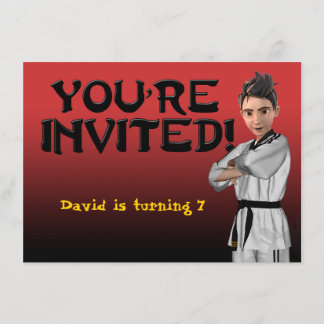 Invitación del muchacho de TKD