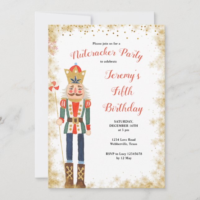 Invitación del muchacho del cumpleaños del (Anverso)