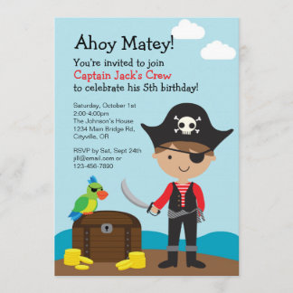 Invitación del muchacho del pirata