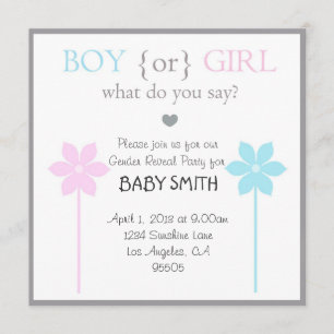 Invitación del muchacho o del chica de Baby Shower