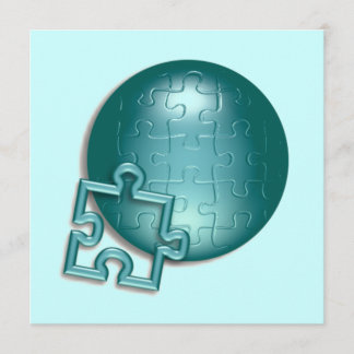 Invitación del mundo del rompecabezas