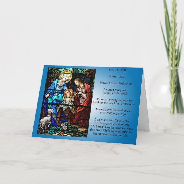 Invitación del nacimiento de Jesús (Anverso)