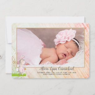 Invitación del nacimiento de la foto de Somebunny