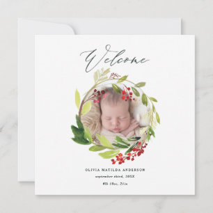 Invitación del nacimiento de la guirnalda del