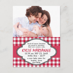 Invitación del nacimiento de la niña de la guinga