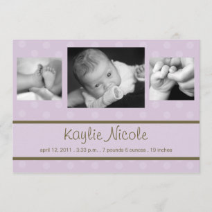 Invitación del nacimiento de los lunares