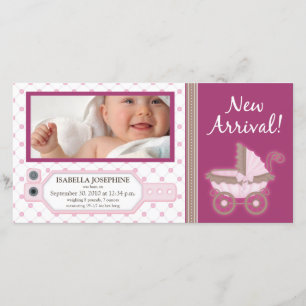 Invitación del nacimiento del bebé de la etiqueta