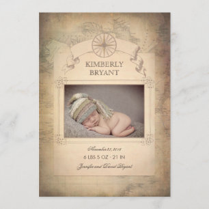 Invitación del nacimiento del bebé de la foto del