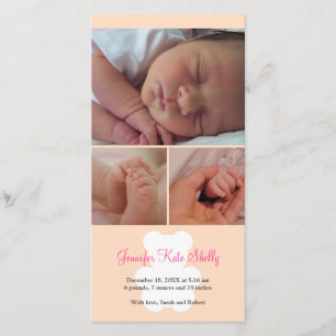 Invitación del nacimiento del bebé del montaje del