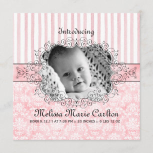 Invitación del nacimiento del damasco y de la niña