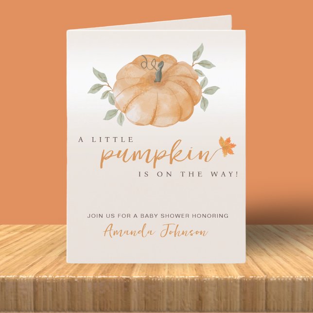 Invitación del Naranja de Baby Shower de Little Pu (Subido por el creador)