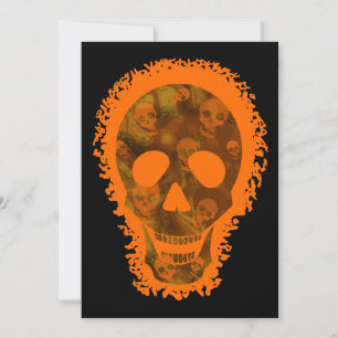 Invitación del Naranja de Skull Specters Big Skull