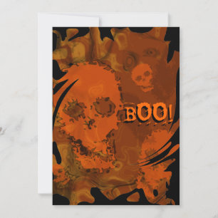 Invitación del Naranja de Skull Specters 'BOO!'