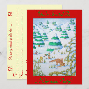 invitación del navidad de la escena de la nieve