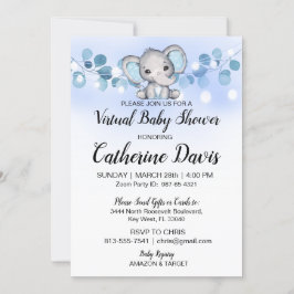 Invitación del niño con temas de Baby Shower BLUE