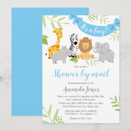 Invitación del niño de Baby Shower de animales sal