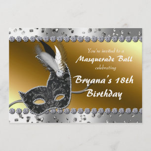 Invitación del oro de la plata del fiesta de la