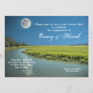 Invitación del país bajo de la luna del Palmetto