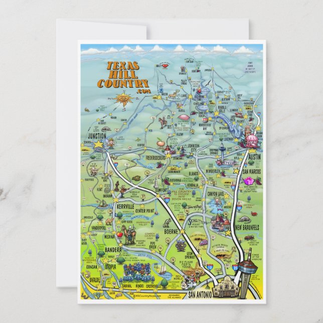 Invitación del país de la colina de Tejas (Anverso)