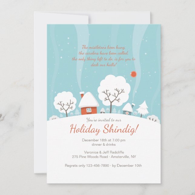 Invitación del paisaje del invierno (Anverso)