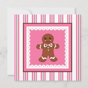 Invitación del pan de jengibre del navidad