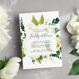 Invitación del partido Alabaster Floral Engagement