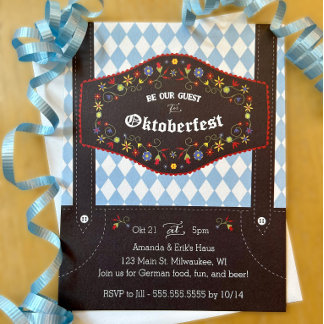 Invitación del partido alemán Oktoberfest (October