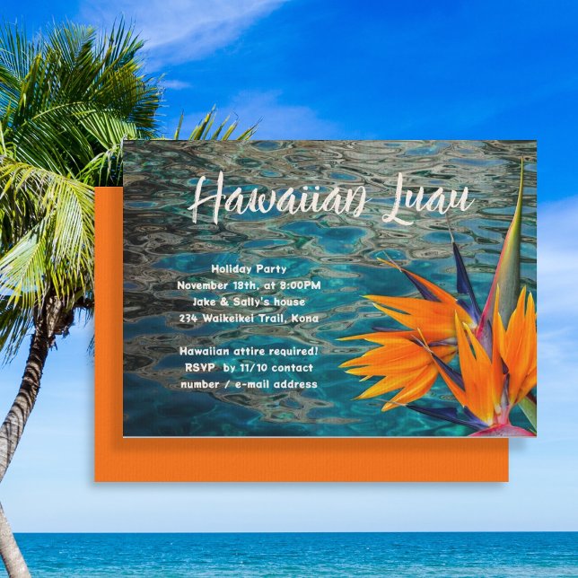 Invitación del partido Ave del Paraíso Luau (Subido por el creador)