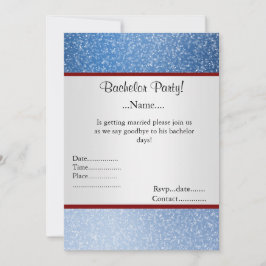 INVITACIÓN DEL PARTIDO BACHELOR DE LA DISCO Azul