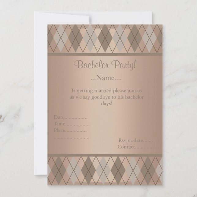 INVITACIÓN DEL PARTIDO BACHELOR DE LOS DIAMANTES D (Anverso)