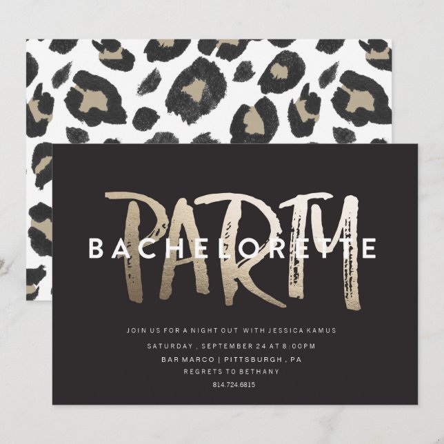 INVITACIÓN DEL PARTIDO BACHELORETTE // RELIEVE MET (Anverso / Reverso)