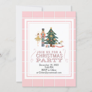 Invitación del Partido Ballet de los navidades Nut