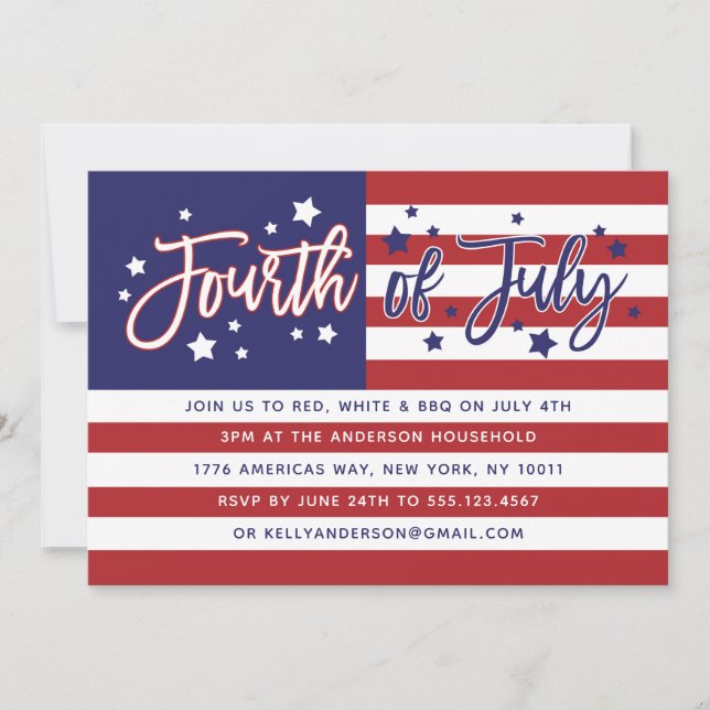 Invitación del partido Bandera Americana el 4 de j (Anverso)