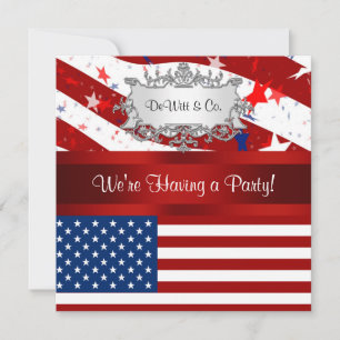 Invitación del partido Bandera de Estados Unidos P