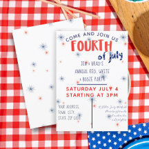 Invitación del Partido Blanco Rojo y Booze del 4 d