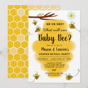 Invitación del partido "Bumble Bee Gender Reveal"