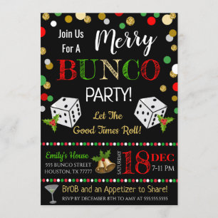 Invitación del Partido Bunco de los Navidades