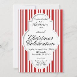Invitación del partido Candy Cane de los navidades