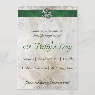 Invitación del partido Celtic Knot Triskelion Gree