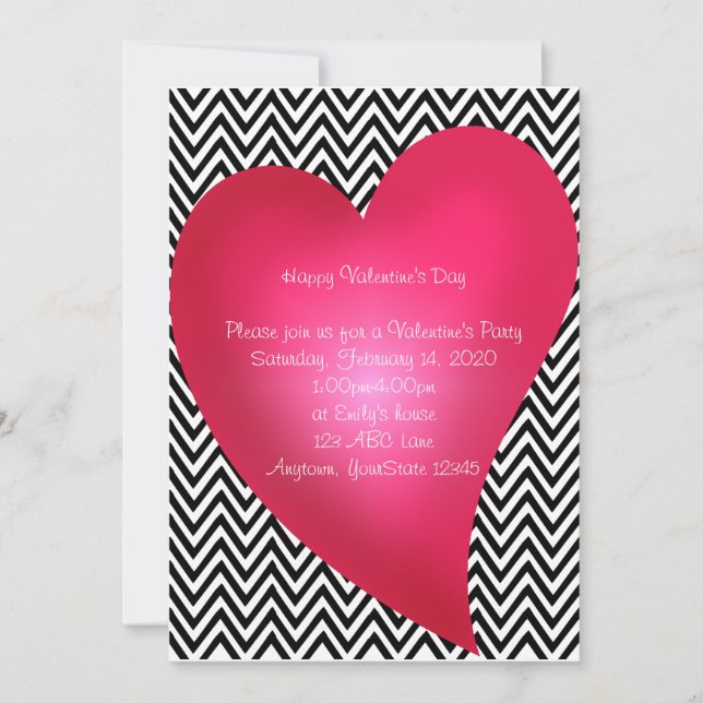 Invitación del partido Chevron Heart El día de San (Anverso)